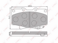 Передние тормозные колодки Lynx BD-7504 BD-7504