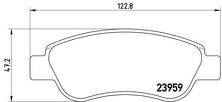 Передние тормозные колодки Brembo P 61 081 для Citroen C1 1 пок.