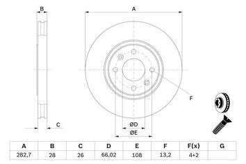 Bosch 0 986 478 831 <span>тормозной диск вентилируемый</span>