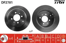 Тормозной диск TRW  DF2781