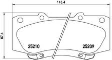 Передние тормозные колодки Brembo P 83 140 для Toyota Hilux 7 пок.