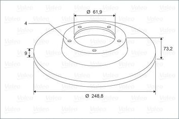 Valeo 297303 <span>тормозной диск полный</span>
