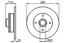 Тормозной диск Bosch 0 986 478 331 для Volkswagen Polo 3 пок. / хэтчбек