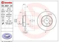 Тормозной диск Brembo Prime Line  08.2631.34