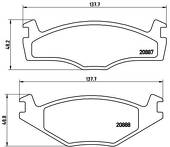 Передние тормозные колодки Brembo P 85 005 для Seat Ibiza 2 пок.