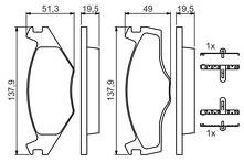 Передние тормозные колодки Bosch  0 986 468 873