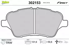 Передние тормозные колодки Valeo First 302153 для Ford Tourneo Courier 1 пок.