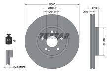 Тормозной диск Textar 92119003 для Renault Laguna 2 пок. / рестайлинг