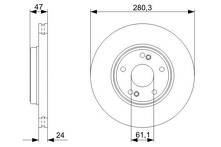 Тормозной диск Bosch 0 986 479 743 для Renault Laguna 2 пок. / рестайлинг