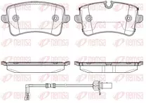 Задние тормозные колодки Remsa 1343.20 для Audi A8 D4