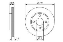 Тормозной диск Bosch  0 986 479 S38