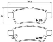 Задние тормозные колодки Brembo P 56 060 для Nissan Pathfinder 3 пок. / R51 / рестайлинг
