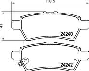 Задние тормозные колодки Hella Pagid 8DB 355 012-081 для Nissan Pathfinder 3 пок. / R51 / рестайлинг