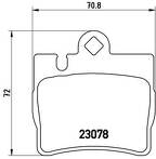 Задние тормозные колодки Brembo P 50 042 для Mercedes-Benz S-Class W220 / рестайлинг