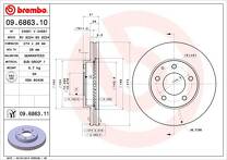 Тормозной диск Brembo Prime Line 09.6863.11 для Mazda MPV 2 пок. / рестайлинг