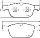 Передние тормозные колодки Brembo P 86 023 для Volvo XC60 1 пок. / 156 / рестайлинг