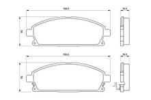 Передние тормозные колодки Bosch  0 986 424 715