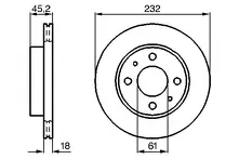 Тормозной диск Bosch 0 986 478 650 для Nissan Almera N15 / седан