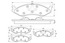 Передние тормозные колодки Bosch 0 986 424 284 для Jeep Grand Cherokee 1 пок.