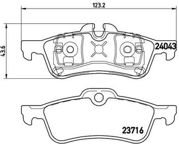 Brembo P 06 032 <span>тормозные колодки задние</span>