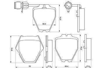Bosch 0 986 424 689 <span>тормозные колодки передние</span>
