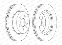 Тормозной диск Ferodo DDF1036C для Mercedes-Benz M-Class W163