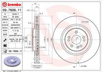 Тормозной диск Brembo Prime Line 09.7606.11 для Mercedes-Benz M-Class W163