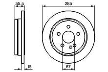 Тормозной диск Bosch 0 986 478 469 для Mercedes-Benz M-Class W163