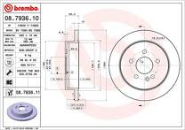 Тормозной диск Brembo Prime Line 08.7936.10 для Mercedes-Benz M-Class W163