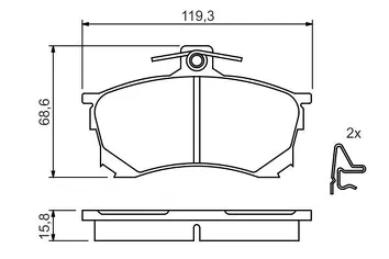 Bosch 0 986 424 370 <span>тормозные колодки передние</span>