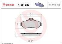 Задние тормозные колодки Brembo  P 50 020