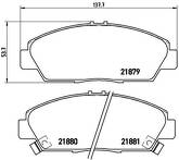 Передние тормозные колодки Brembo  P 28 021