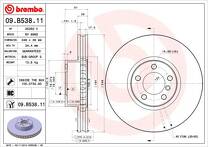 Тормозной диск Brembo Prime Line 09.B538.11 для BMW 7 серии E65 / рестайлинг