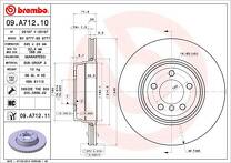 Тормозной диск Brembo Prime Line 09.A712.11 для BMW 7 серии E65 / рестайлинг