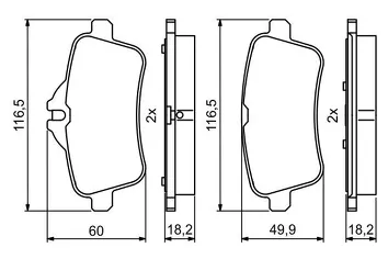 Bosch 0 986 494 783 <span>тормозные колодки задние</span>