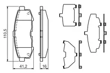 Задние тормозные колодки Bosch 0 986 494 319 для Mazda MPV 2 пок.