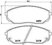 Передние тормозные колодки Brembo P 30 019 для Kia Sorento 1 пок.