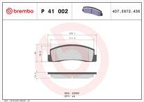 Передние тормозные колодки Brembo  P 41 002
