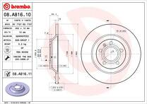 Тормозной диск Brembo Prime Line 08.A816.11 для Audi A6 Allroad C6