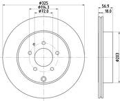 Тормозной диск Hella Pagid Pro 8DD 355 119-401 для Mazda CX-9 TB