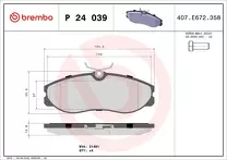 Передние тормозные колодки Brembo P 24 039 для Nissan Terrano 2 пок.