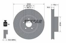 Тормозной диск Textar 92099205 для Mercedes-Benz S-Class W220 / рестайлинг