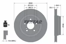 Тормозной диск Textar 92099503 для Mercedes-Benz S-Class W220 / рестайлинг