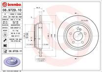 Тормозной диск Brembo Prime Line 08.9729.11 для Mercedes-Benz S-Class W220 / рестайлинг