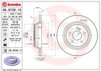 Brembo Prime Line 08.9729.11 <span>тормозной диск полный</span>
