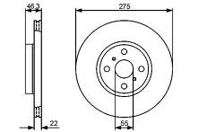 Тормозной диск Bosch 0 986 479 431 для Toyota Yaris 2 пок. / рестайлинг