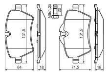 Передние тормозные колодки Bosch  0 986 494 489