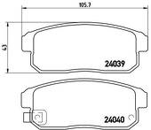 Задние тормозные колодки Brembo P 49 035 для Mazda RX-8 1 пок. / рестайлинг