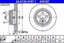 Тормозной диск ATE  24.0130-0197.1