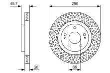 Тормозной диск Bosch  0 986 479 U80